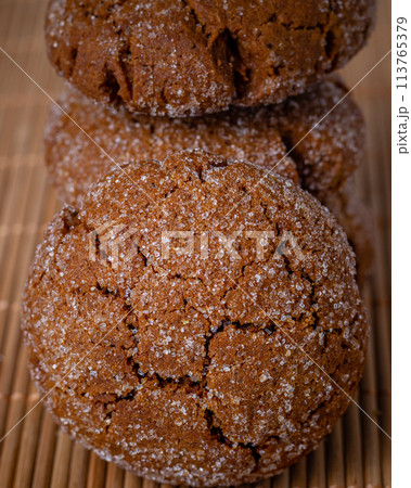 A group of Warm Homemade Gingersnap Cookies A group of Warm Homemade Gingersnap Cookies 113765379