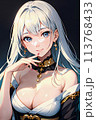 幻想的な輝き：白髪の美少女と深夜の奇跡 113768433