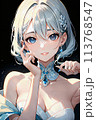 夜空の光芒：蒼い宝石のような瞳の美少女 113768547