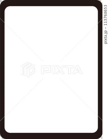 Tablet iPad Computer Frame Background Icon Pictogram Simple Illustration Material 113768653