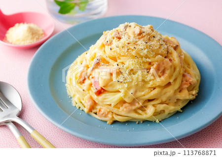 カルボナーラパスタ カルボナーラパスタ 113768871