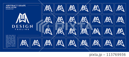 Modern abstract initial letter T TT logo design bundle Modern abstract initial letter T TT logo design bundle 113769936