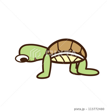 辛くて、床に手をつくカメ 113772480