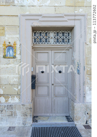 typical entrance doors of houses in Valletta, Malta typical entrance doors of houses in Valletta, Malta 113772602