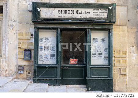 abandoned shop in Valletta, Malta 113772722