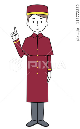 ドアマンのイラスト 113772880