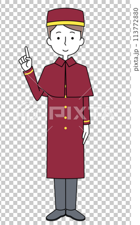 ドアマンのイラスト 113772880