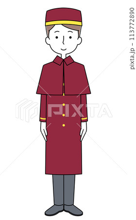 ドアマンのイラスト 113772890