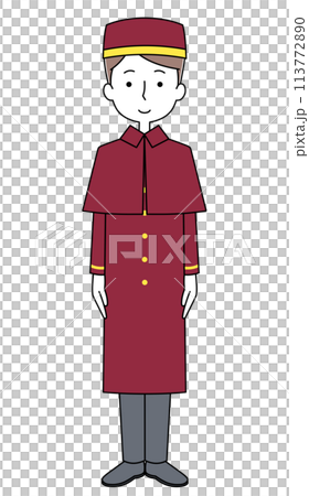 ドアマンのイラスト 113772890