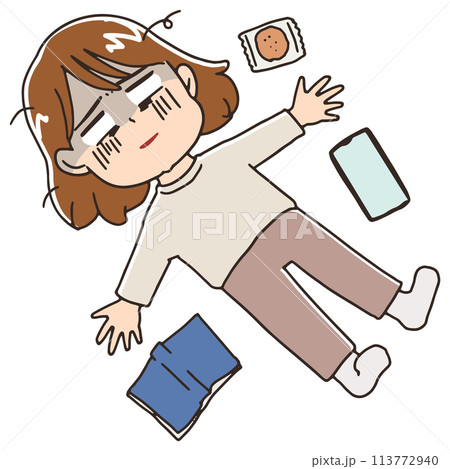 だらだら無気力な女性 だらだら無気力な女性 113772940