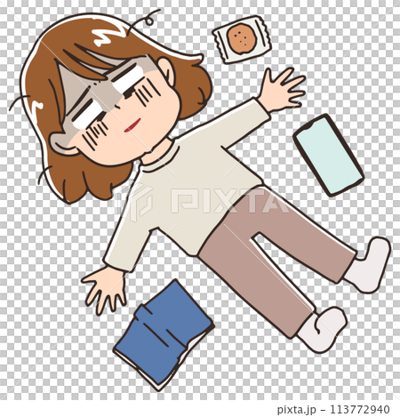 だらだら無気力な女性 だらだら無気力な女性 113772940