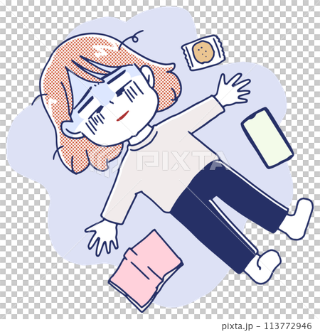懶惰和昏昏欲睡的女人 113772946