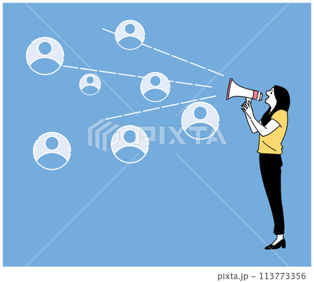 人物 ビジネスおしゃれイラスト素材	 113773356