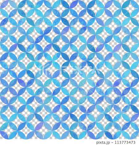 Cloisonne seamless pattern (blue) 113773473