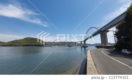 福山市【内海大橋】ドローン空撮_No03 113774101