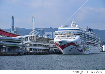 豪華客船ノルウェージャン ジュエル 神戸港停泊 豪華客船ノルウェージャン ジュエル 神戸港停泊 113775597