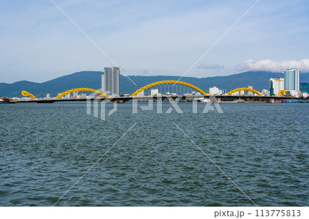 ベトナム・ダナンのドラゴンブリッジ 日中 113775813
