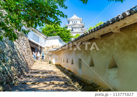 【世界遺産 姫路城】【日本100名城】本丸への回廊とはの門　兵庫県姫路市 113775827