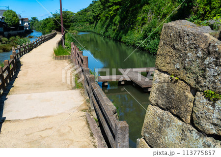 【世界遺産 姫路城】【日本100名城】船場川と千姫の小道 兵庫県姫路市 【世界遺産 姫路城】【日本100名城】船場川と千姫の小道 兵庫県姫路市 113775857