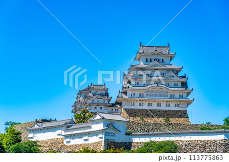 【世界遺産 姫路城】【日本100名城】三の丸から見た天守群1 兵庫県姫路市 【世界遺産 姫路城】【日本100名城】三の丸から見た天守群1 兵庫県姫路市 113775863