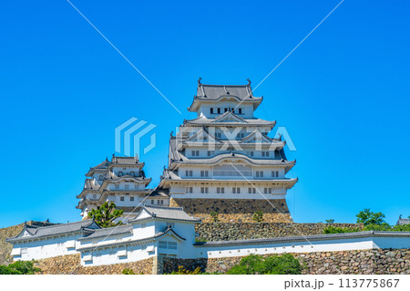 【世界遺産 姫路城】【日本100名城】三の丸から見た天守群5 兵庫県姫路市 【世界遺産 姫路城】【日本100名城】三の丸から見た天守群5 兵庫県姫路市 113775867