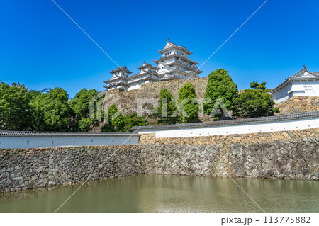 【世界遺産 姫路城】【日本100名城】三国堀と天守群2 兵庫県姫路市 【世界遺産 姫路城】【日本100名城】三国堀と天守群2 兵庫県姫路市 113775882