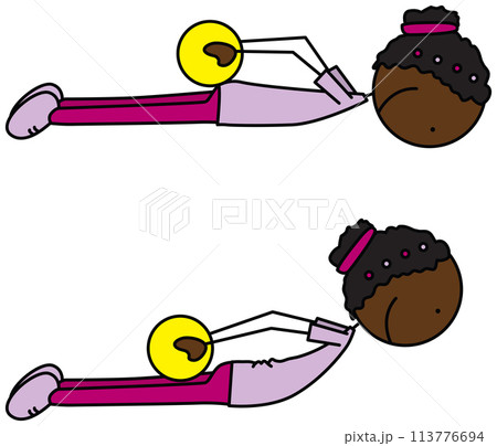 Happy kid exercises 113776694