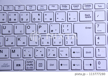 シンプルなキーボード シンプルなキーボード 113777280
