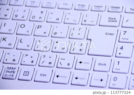 シンプルなキーボード シンプルなキーボード 113777324