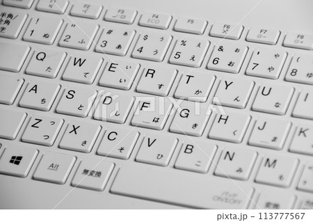 シンプルなキーボード(モノクロ) シンプルなキーボード(モノクロ) 113777567