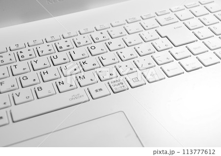 シンプルなキーボード（モノクロ） 113777612