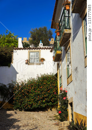 Old Medieval Buildings in Obidos, Portugal. Old Medieval Buildings in Obidos, Portugal. 113777885