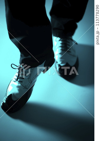 Man dancer dancing shoes Man dancer dancing shoes 113778290