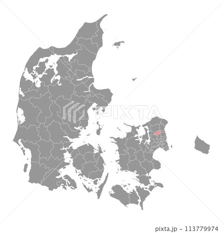 Allerod Municipality map, administrative division of Denmark. Vector illustration. 113779974