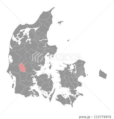 Billund Municipality map, administrative division of Denmark. Vector illustration. 113779978