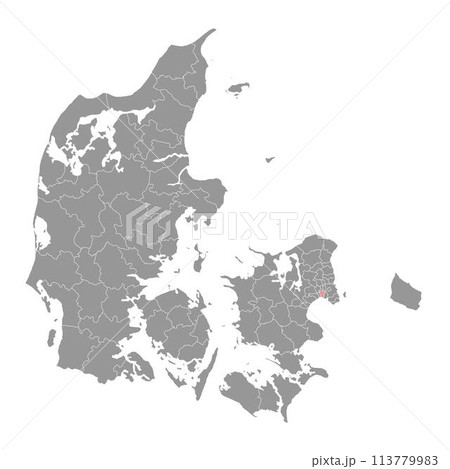 Brondby Municipality map, administrative division of Denmark. Vector illustration. Brondby Municipality map, administrative division of Denmark. Vector illustration. 113779983