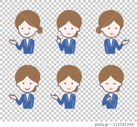 Illustration of a woman giving 113781349