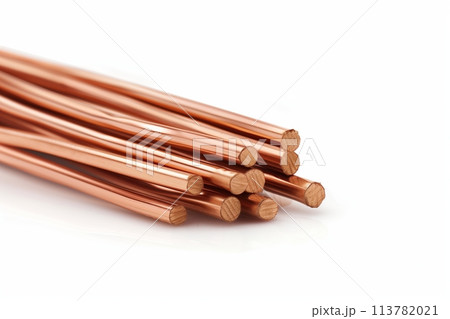 Bunch of copper electrical wires 113782021