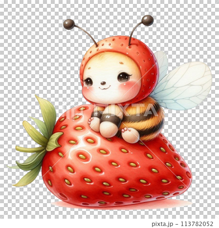 Bees on strawberries Bees on strawberries 113782052