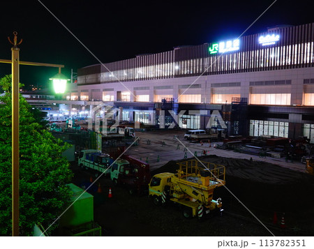 新潟県新潟市 工事中の新潟駅万代口 113782351