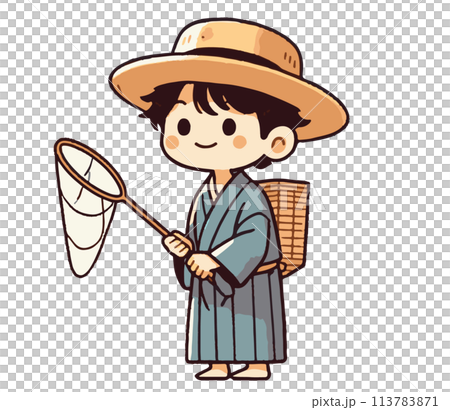 稻草男孩捉蟲子 稻草男孩捉蟲子 113783871