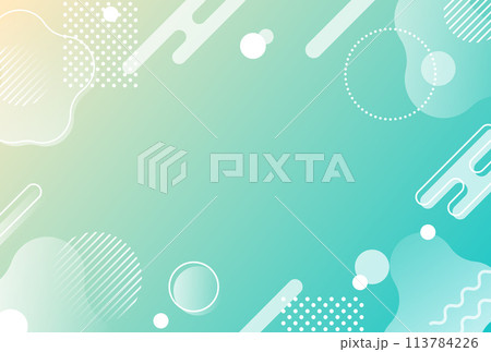 背景素材_メンフィス柄 113784226