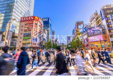 日本の東京都市景観 復活インバウンド…外国人観光客らで賑わう秋葉原などを望む…＝19日 113784807