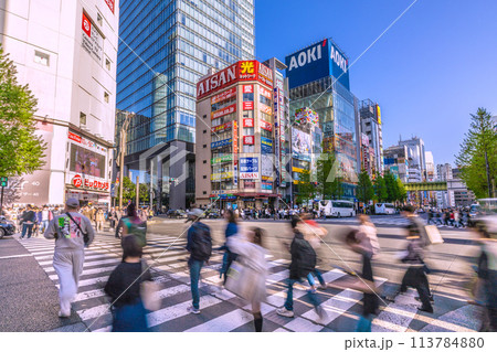 日本の東京都市景観 復活インバウンド…外国人観光客らで賑わう秋葉原などを望む…＝19日 113784880