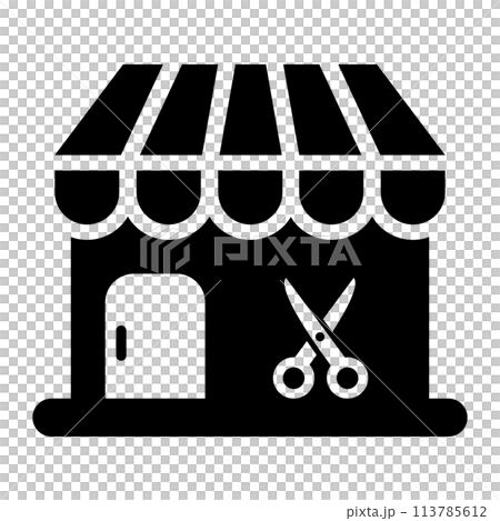 美容院黑白象形圖 美容院黑白象形圖 113785612