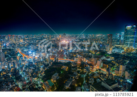 美しい東京の夜景　六本木ヒルズ 113785921