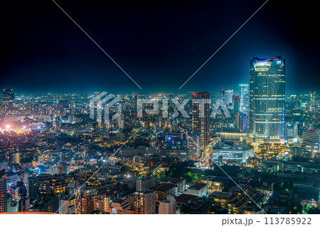 美しい東京の夜景　六本木ヒルズ 113785922