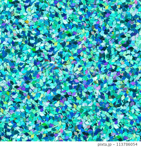 Elegant blue glitter, sparkle confetti texture. Christmas background, seamless pattern. 113786054