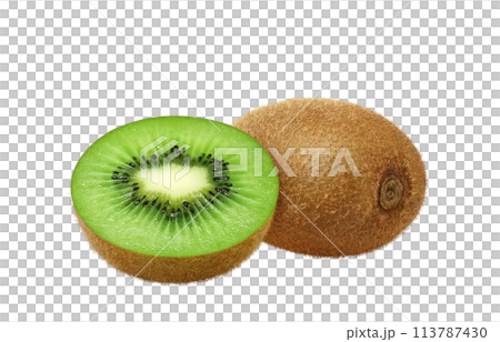 キウイフルーツのイラスト リアル キウイフルーツのイラスト リアル 113787430