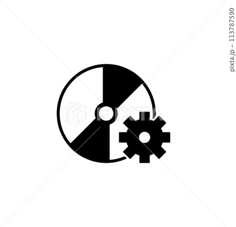 Disc Setting Flat Vector Icon 113787590